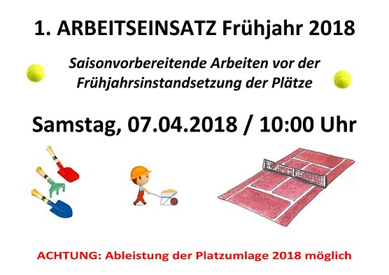 Aufruf zum ersten Arbeitseinsatz in diesem Jahr (Foto: Marcel Fromm)