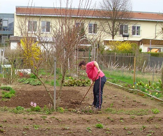 Kleing&auml;rtner beseitigen Unwettersch&auml;den (Foto: Thomas Leipold)