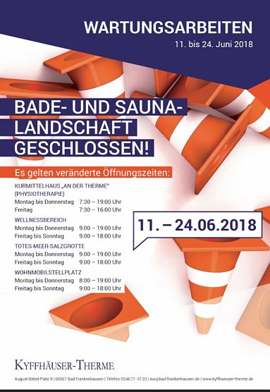 Wartungsarbeiten in der Kyffhäuser-Therme (Foto: Stadtmarketing Bad Frankenhausen) Wartungsarbeiten in der Kyffhäuser-Therme (Foto: Stadtmarketing Bad Frankenhausen)