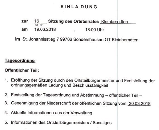 Einwohnerversammlung und Ortsteilrat (Foto: privat)