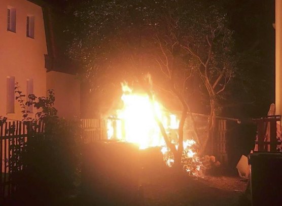 Feuriges nach dem Grillfest (Foto: Polizei) Feuriges nach dem Grillfest (Foto: Polizei)