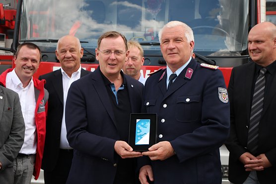 Ramelow bei Gespr&auml;chsrunde in Sondershausen (Foto: Karl-Heinz Herrmann)