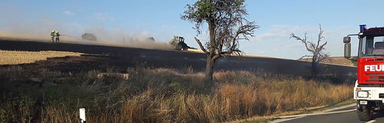 Flächenbrand fordert Einsatzkräfte nahe Wasserthaleben (Foto: Manuel Wölbing) Flächenbrand fordert Einsatzkräfte nahe Wasserthaleben (Foto: Manuel Wölbing)