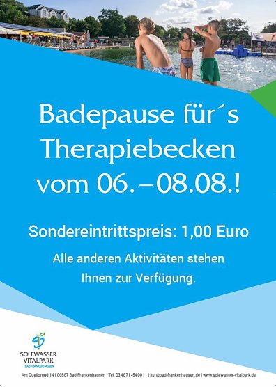 Badepause f&uuml;r das Therapiebecken (Foto: Stadtmarketing Bad Frankenhausen)