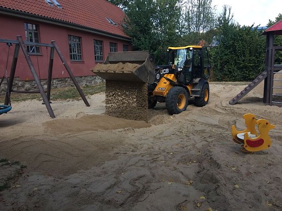 Spielplatz am Schlo&szlig;platz wurde erweitert (Foto: Stadt Bad Frankenhausen)