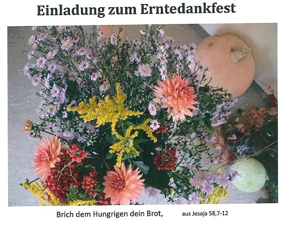 Einladung zum Erntedankfest (Foto: Diakonieverbund)