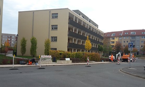 Halbseitige Sperrung (Foto: Karl-Heinz Herrmann)