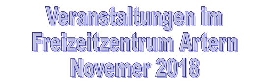 Was ist im November los? (Foto: Freizeitzentrum)