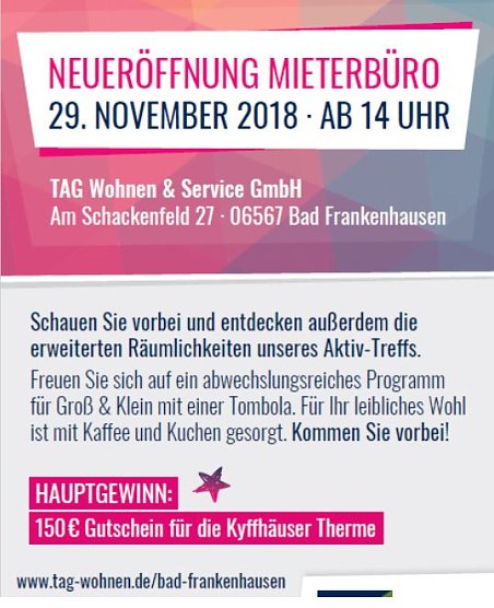 TAG Wohnen er&ouml;ffnet Mieterb&uuml;ro und... (Foto: TAG)