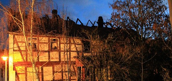 Dachstuhl abgebrannt (Foto: S. Dietzel)