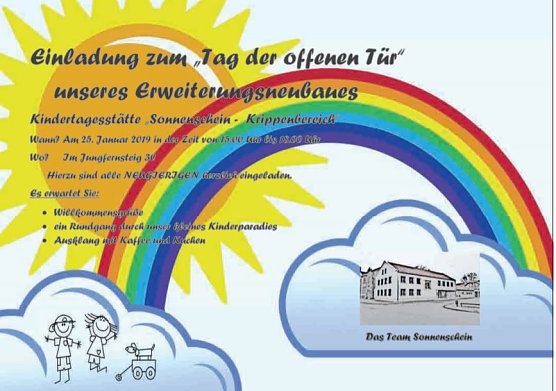 Erweiterungsbau eingeweiht (Foto: Kita Sonnenschein) Erweiterungsbau eingeweiht (Foto: Kita Sonnenschein)
