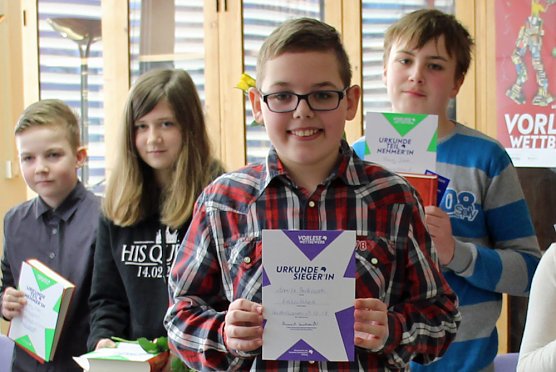 Sieger beim Vorlesewettbewerb im Kreis gek&uuml;rt (Foto: Karl-Heinz Herrmann)