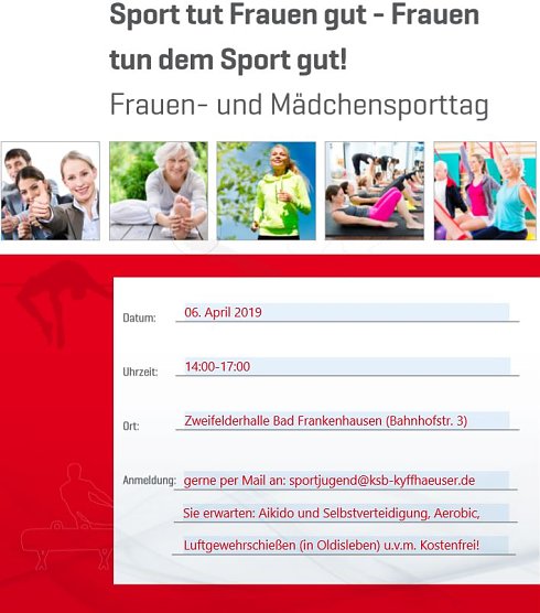 Frauen- und M&auml;dchensporttag - Machen Sie mit! (Foto: Kreissportbund)