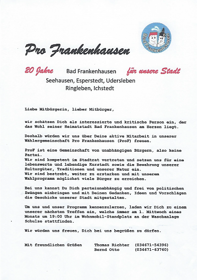 Pro Frankenhausen trifft sich (Foto: Pro Frankenhausen)