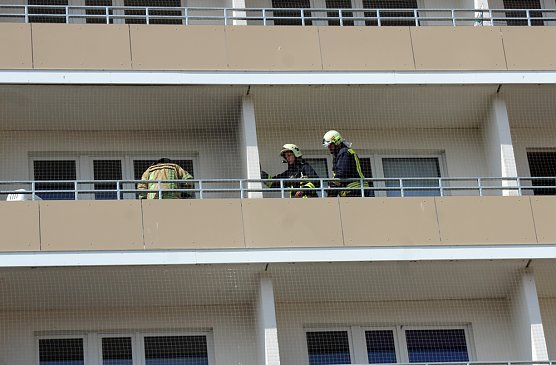 Brand auf Balkon in Sondershausen (Foto: Karl-Heinz Herrmann)