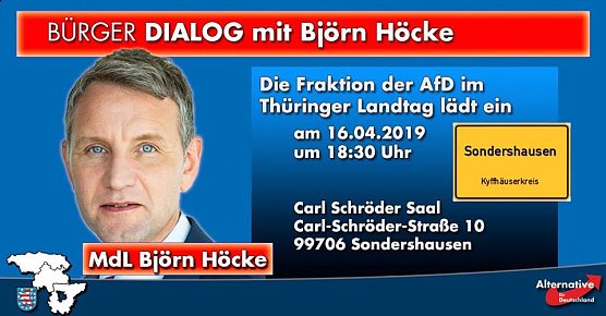 Bj&ouml;rn H&ouml;cke (AfD) im B&uuml;rgerdialog (Foto: AfD)