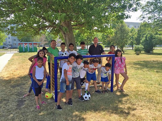 Fußballtore für den Aktivtreff in Bad Frankenhausen (Foto: Diakonie) Fußballtore für den Aktivtreff in Bad Frankenhausen (Foto: Diakonie)
