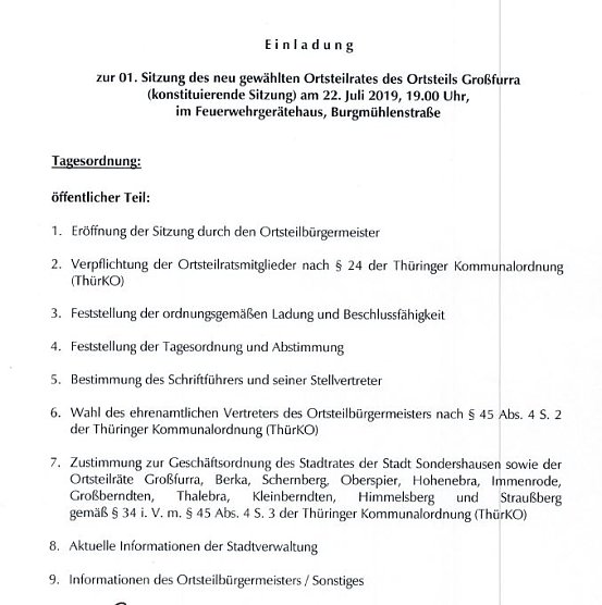 Meldungen aus der Stadtverwaltung (Foto: Stadt Sondershausen)