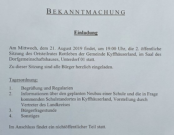 Standortfrage Schulneubau (Foto: Mario Merten) Standortfrage Schulneubau (Foto: Mario Merten)