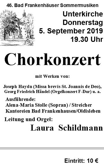 46. Bad Frankenhäuser Sommermusiken (Foto: Stadtmarketing Bad Frankenhausen) 46. Bad Frankenhäuser Sommermusiken (Foto: Stadtmarketing Bad Frankenhausen)