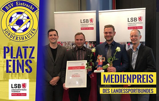 Verleihung des diesjährigen Medienpreises (Foto: BSV Eintracht Sondershausen) Verleihung des diesjährigen Medienpreises (Foto: BSV Eintracht Sondershausen)