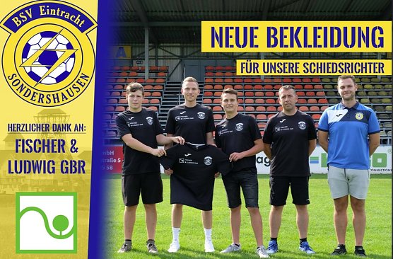 Neue Kleidung f&uuml;r unsere Schiris (Foto: BSV Eintracht Sondershausen)