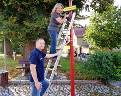 Radlerpause mit Niveau in Etzleben (Foto: Peter Ke&szlig;ler)