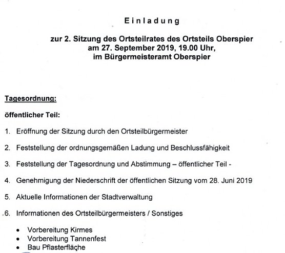 Hauptausschuss, Einwohnerversammlung und mehr (Foto: Stadt Sondershausen)