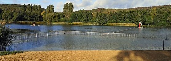 Letztes Abbaden am Bebraer Teich (Foto: privat)
