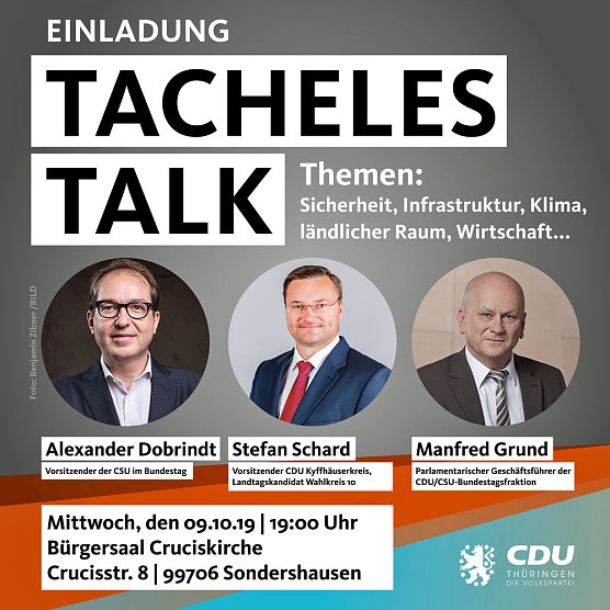 "Tacheles Talk" in Sondershausen (Foto: CDU Kyffh&auml;userkreis)