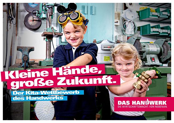 Kleine Hände, große Zukunft (Foto: Aktion Modernes Handwerk) Kleine Hände, große Zukunft (Foto: Aktion Modernes Handwerk)