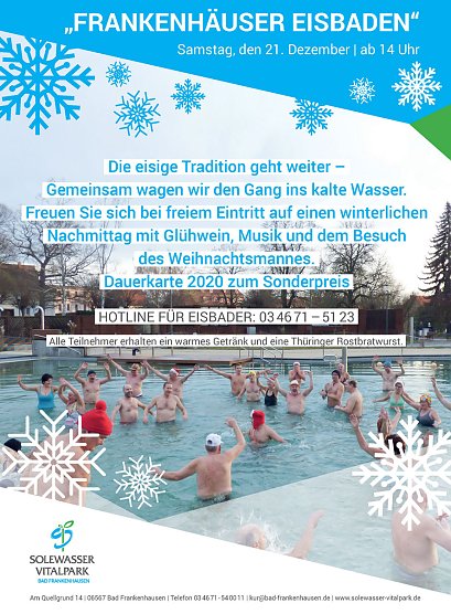 Frankenh&auml;user Eisbaden zur D&auml;mmerung (Foto: Stadtmarketing Bad Frankenhausen)
