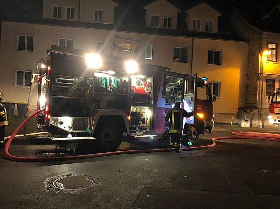 Feuerwehreinsatz am Silvesterabend in Sondershausen (Foto: Feuerwehr Jecha)