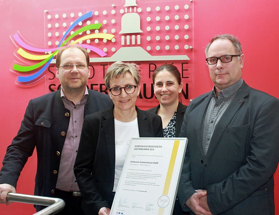 Auszeichnung des Personalmanagements der Stadtwerke Sondershausen GmbH (Foto: Stadtwerke Sondershausen)