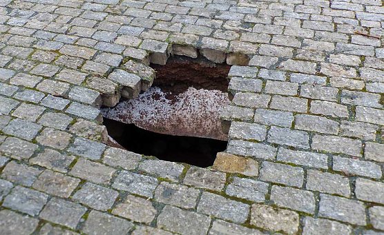 Neuer Erdfall in Bad Frankenhausen (Foto: privat)