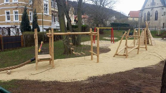 Erneuerung Spielplatz an Elisabeth-Kirche in Sondershausen (Foto: Thomas Leipold)