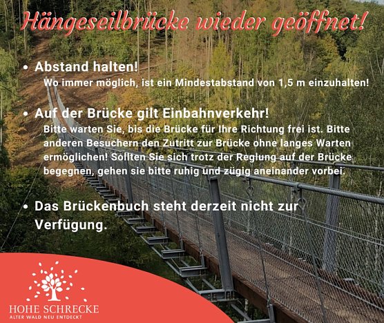 H&auml;ngeseilbr&uuml;cke wieder ge&ouml;ffnet (Foto: Hohe Schrecke e.V.)