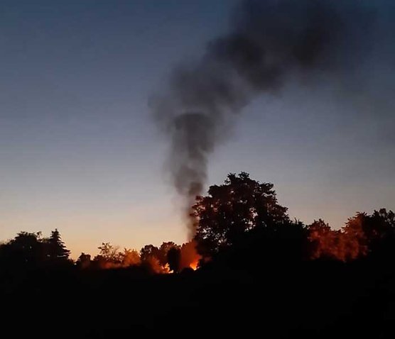 Nicht angemeldetes Lagerfeuer (Foto: FFW Roßleben) Nicht angemeldetes Lagerfeuer (Foto: FFW Roßleben)