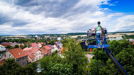 Eindrucksvolle Aufnahmen vom Hebeb&uuml;hnenkonzert (Foto: Martin Ludwig maniax at work)