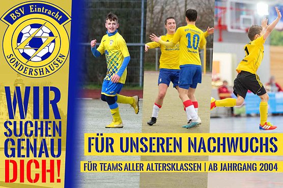 "Wir suchen genau DICH! (Foto: BSV Eintracht Sondershausen) "Wir suchen genau DICH! (Foto: BSV Eintracht Sondershausen)