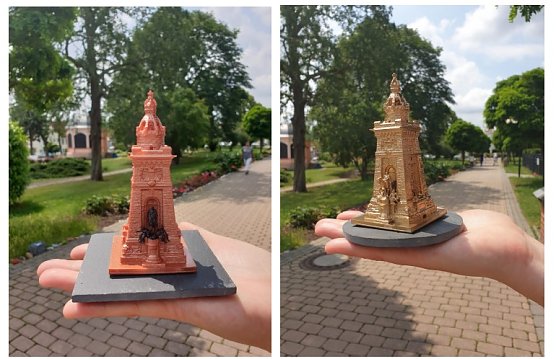 Der "Schiefe" im 3D Druck (Foto: Kur & Tourismus GmbH Bad Frankenhausen) Der "Schiefe" im 3D Druck (Foto: Kur & Tourismus GmbH Bad Frankenhausen)