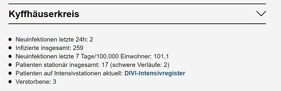 Corona Gesamt&uuml;bersicht Th&uuml;ringen und Ausschnitt Kyffh&auml;userkreis (Foto: Landesregierung)