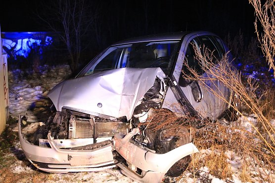 Unfall bei Oberspier (Foto: S.Dietzel) Unfall bei Oberspier (Foto: S.Dietzel)