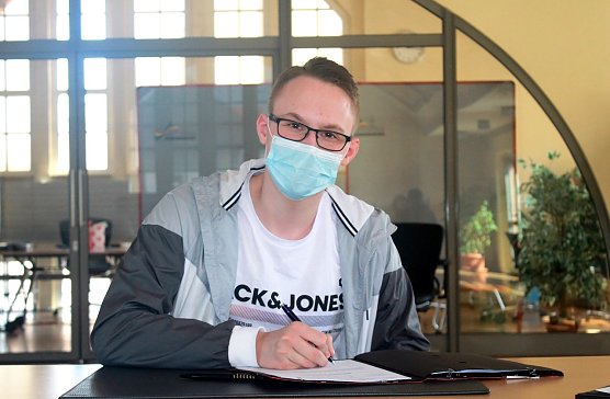 Benny Storm, erster Auszubildener in diesem Jahr bei den Stadtwerken Sondershausen (Foto: Stadtwerke Sondershausen)