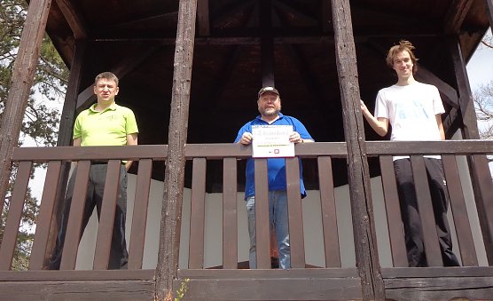 v.l. Vorsitzender  S&ouml;ren Schobe&szlig;, Peter Ke&szlig;ler,  2. Vorsitzender Felix Niehoff (Foto: Toni Kr&uuml;ger)