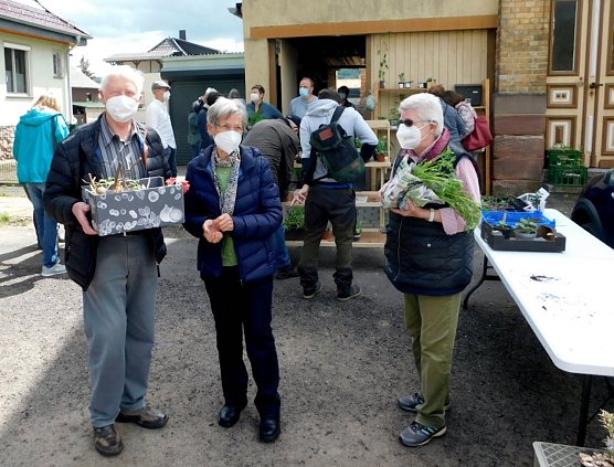 Pflanzentausch in Bad Frankenhausen (Foto: Zeidler/ Zimmer Bad Frankenhausen) Pflanzentausch in Bad Frankenhausen (Foto: Zeidler/ Zimmer Bad Frankenhausen)