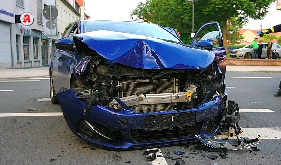 Unfall in der Sondersh&auml;user Innenstadt (Foto: S.Dietzel)