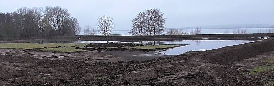 F&uuml;r die Reinigungsarbeiten wurde extra ein "Sp&uuml;lbecken" angelegt (Foto: Ulrich Reinboth)