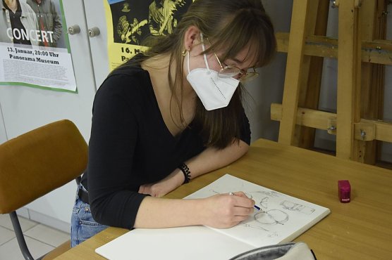 Im Panorama-Museum konnte man diese Woche mit dem Malkursen starten (Foto: Fred B&ouml;hme)