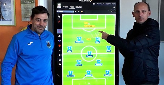 Digitale Taktiktafel beim VfB Oldisleben (Foto: Thomas R&ouml;ber)